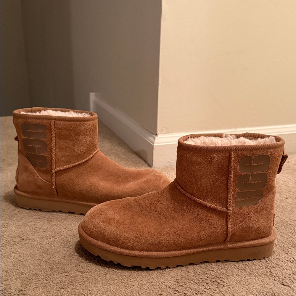 UGG Chestnut Suede Short Boots